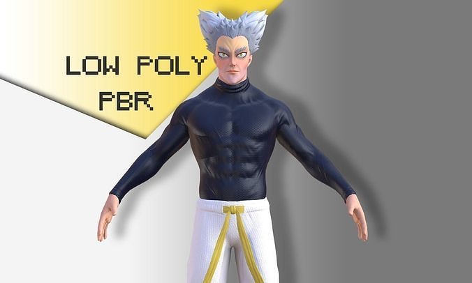 Garou One Punch Man Low-poly 3D model
