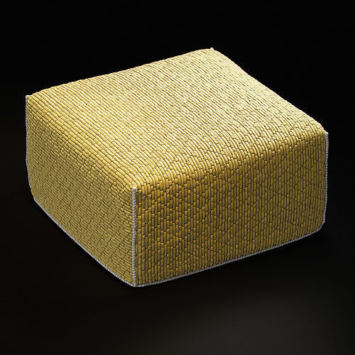 GAN SILAI orange pouf 3d model 3D model