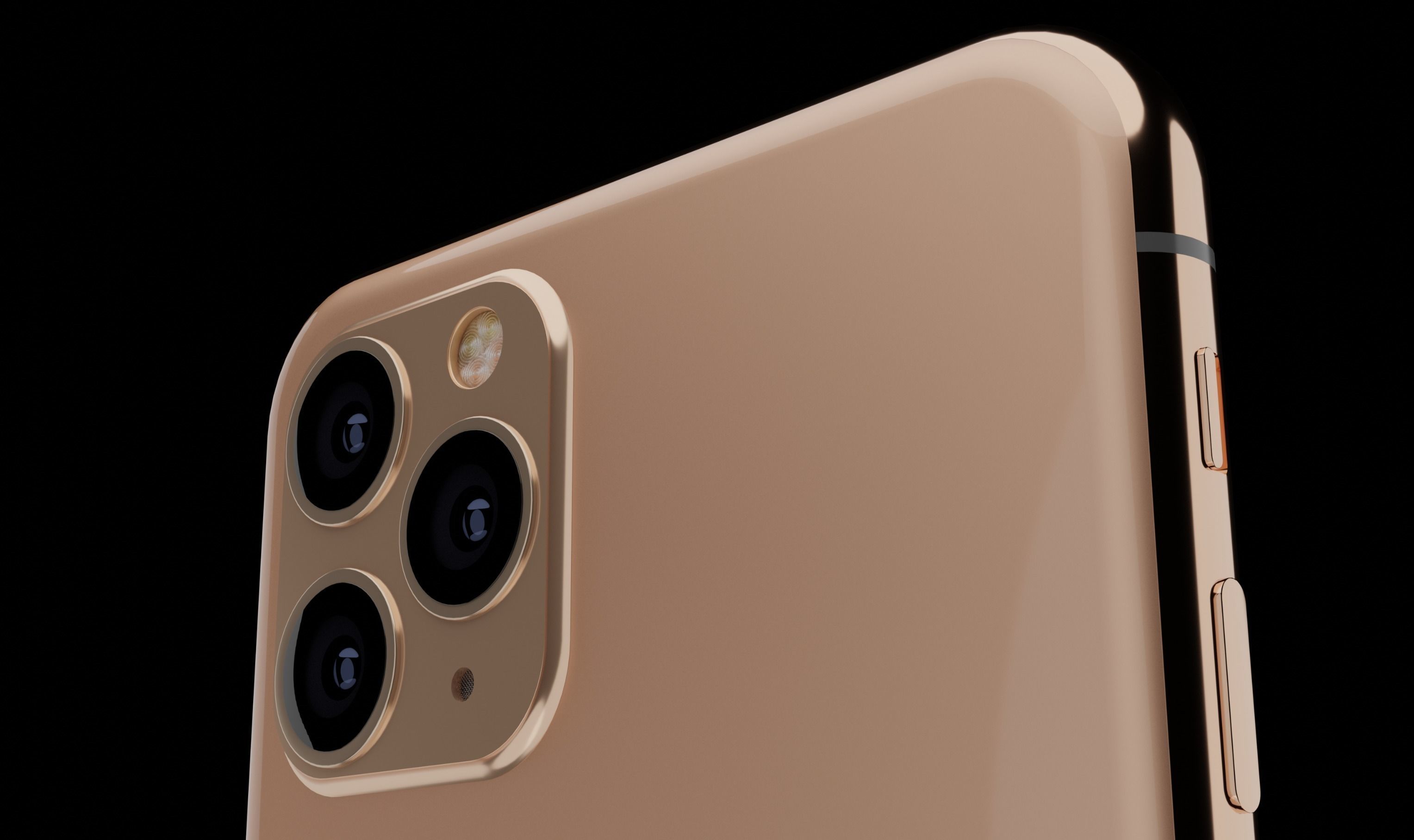 iPhone 11 Rose Gold 3D model_3