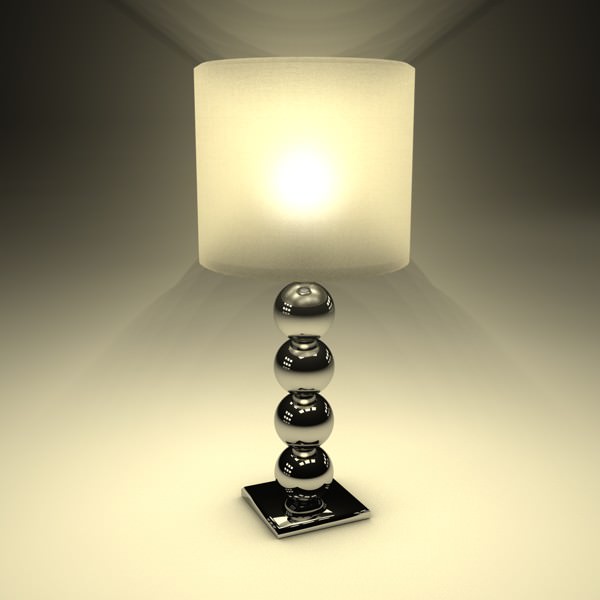 Sphere table lamp 3D model_2