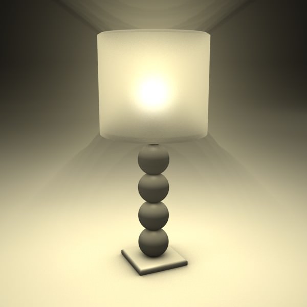 Sphere table lamp 3D model_4
