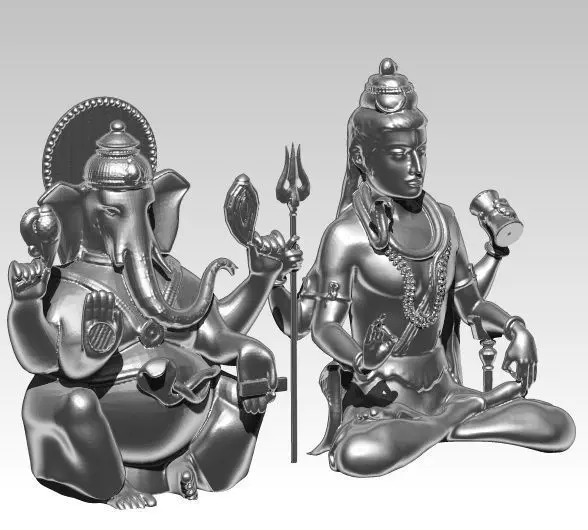 gautama buddha ganesha ganapati  elephant Ganesh and Shiva 3D print model_0