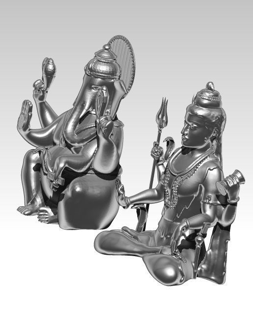 gautama buddha ganesha ganapati  elephant Ganesh and Shiva 3D print model_1