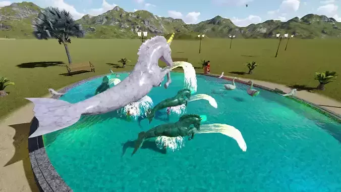  3D Model of Horse fountain 3D model
