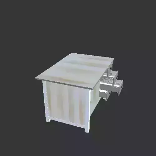 3D Table kitchen with drawers