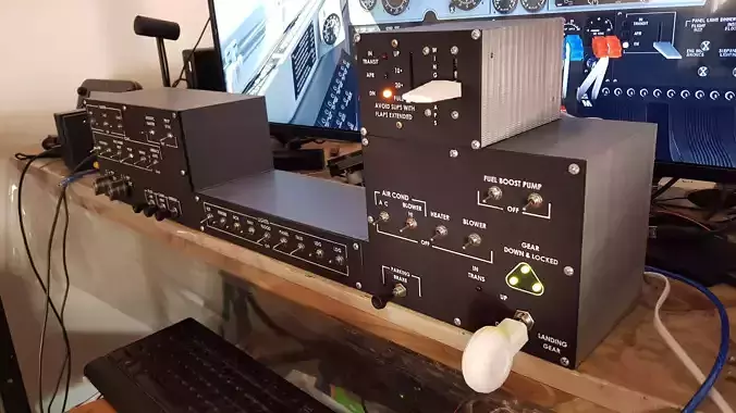 Switch Panel for Baron B58 3D print model Switch Panel for Baron B58 3D print model