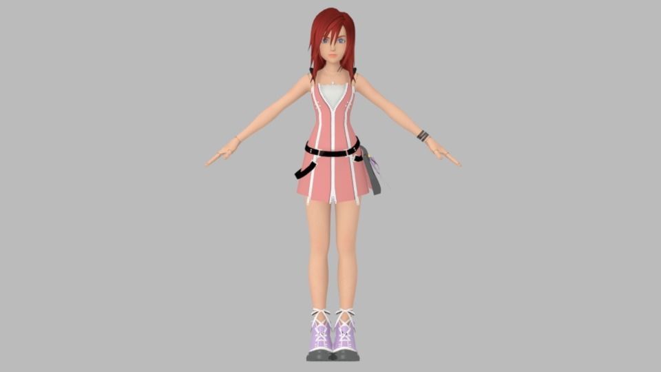 Kairi From Kingdom Hearts Free 3D model_1