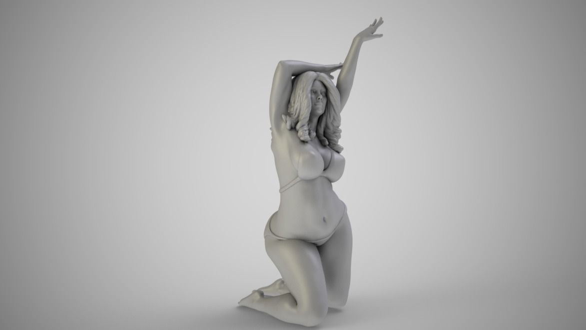 Woman with Beautiful Arms 3D print model_1