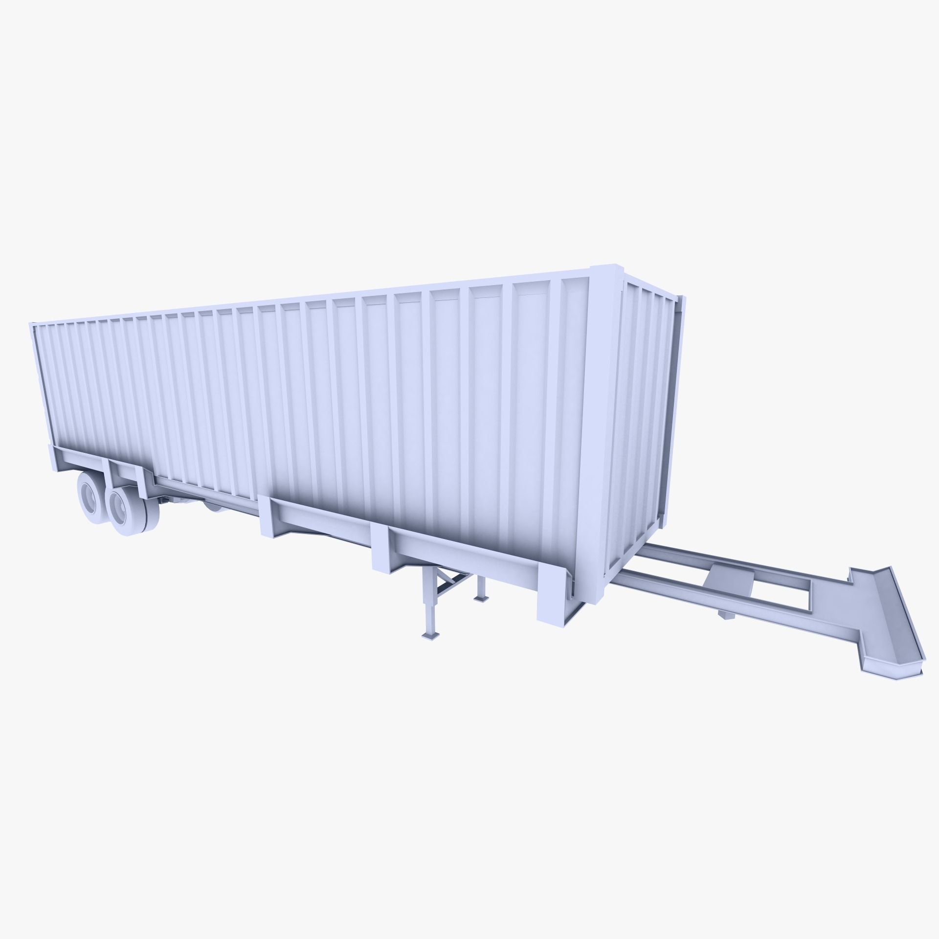 Truck Trailer 4 Low-poly 3D model