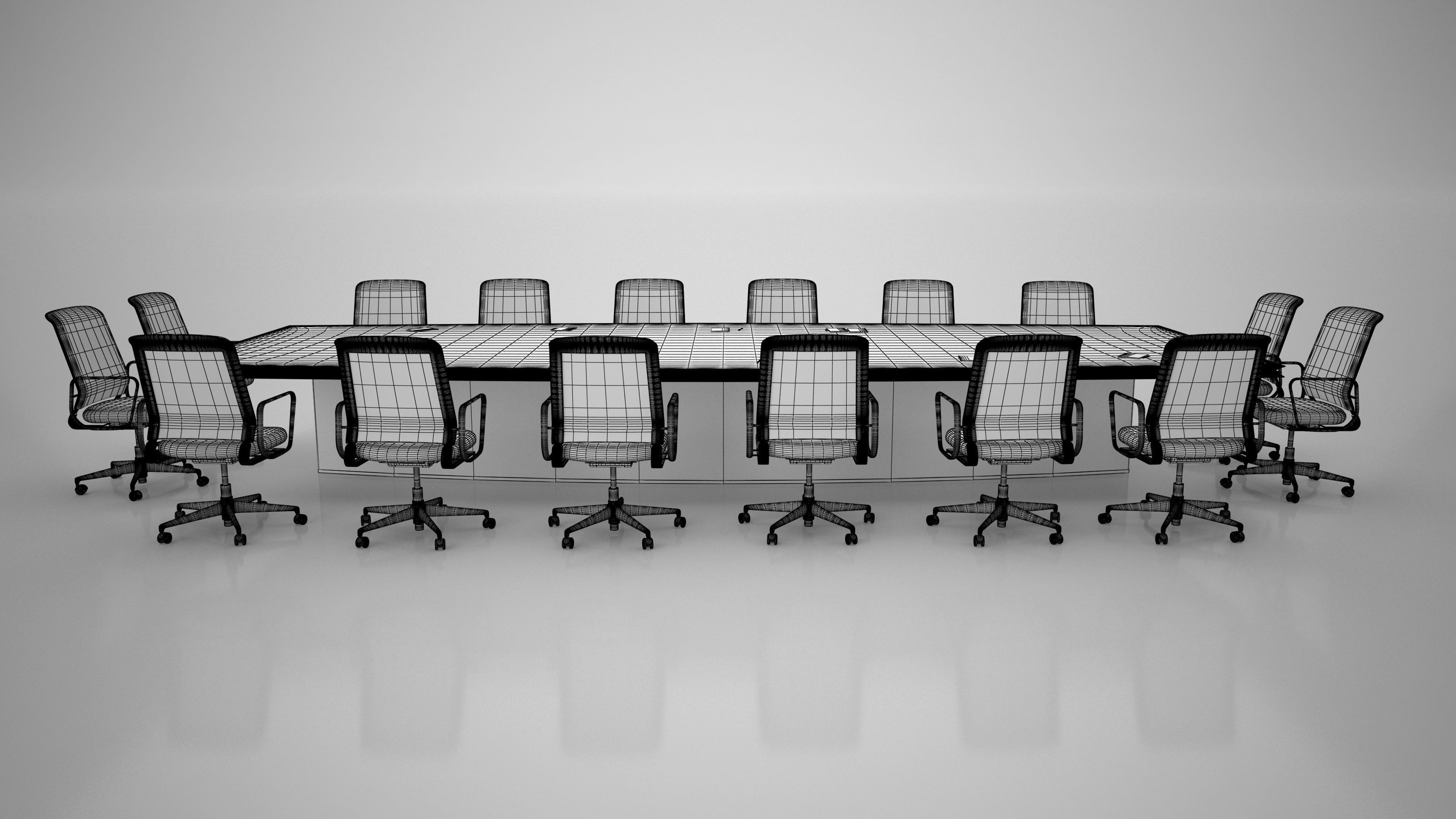 Conference Meeting Room Furniture 08 3D model_3