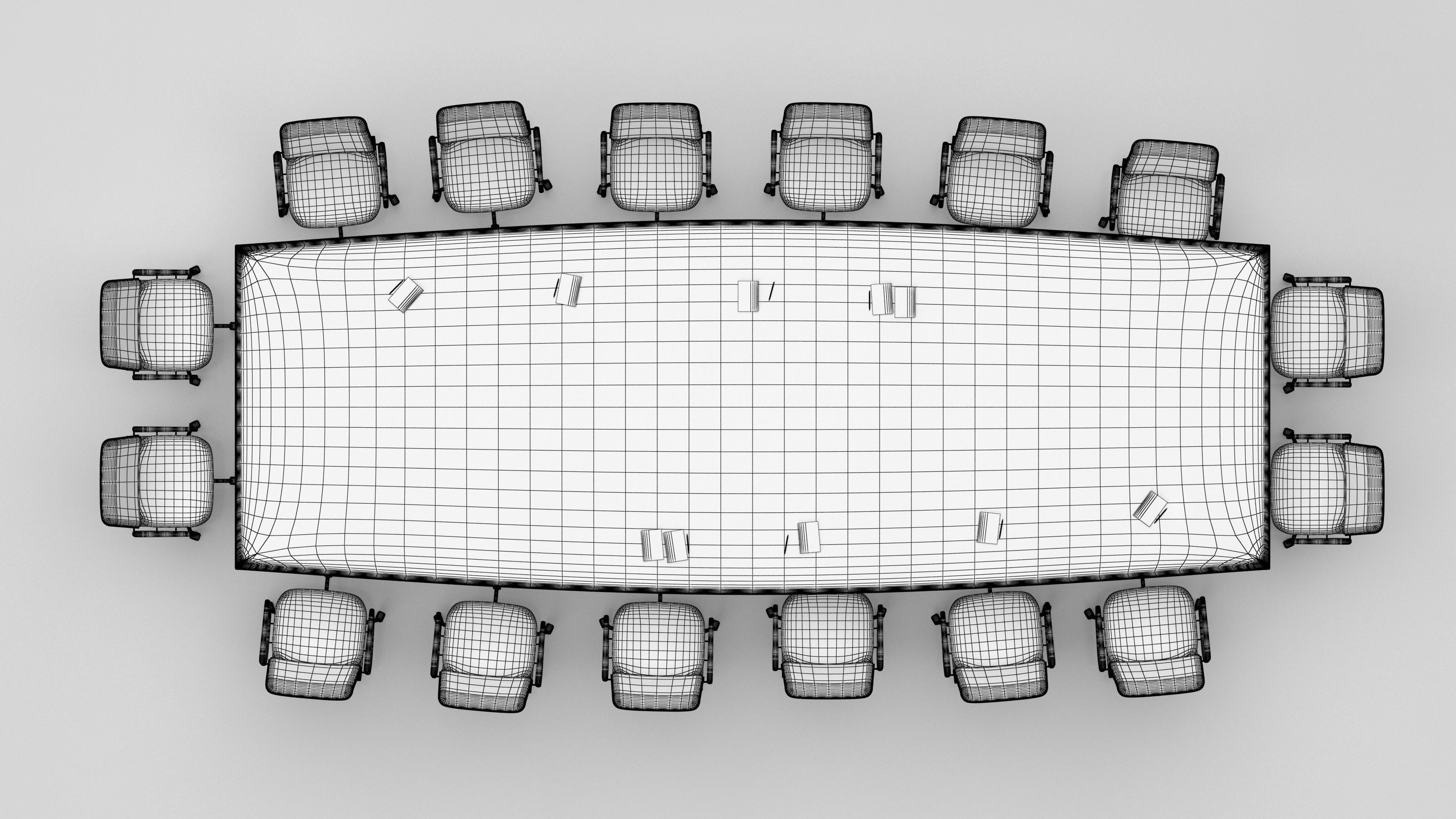 Conference Meeting Room Furniture 08 3D model_5