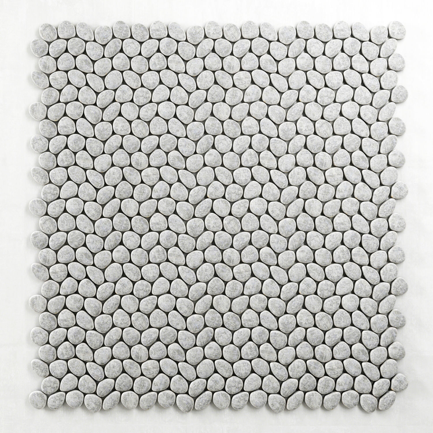 Panel wite smooth pebble 3D model_4