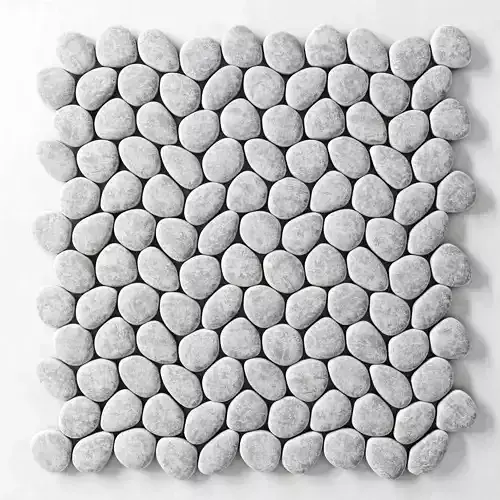 Panel wite smooth pebble 3D model