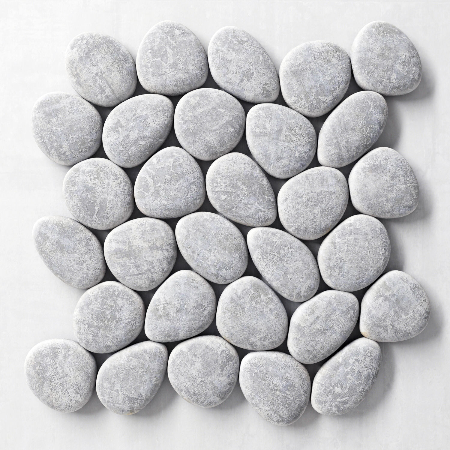 Panel wite smooth pebble 3D model_1