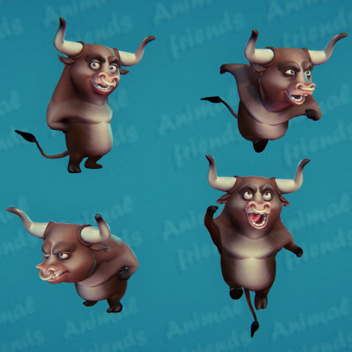 Farm Animals Friends 3D model_3