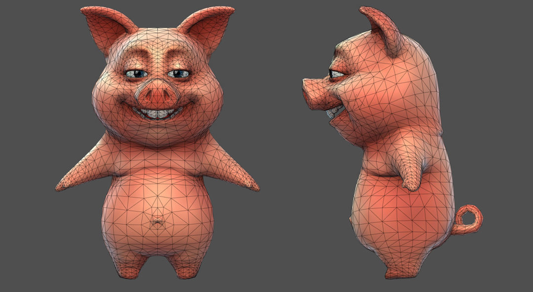 Farm Animals Friends 3D model_14