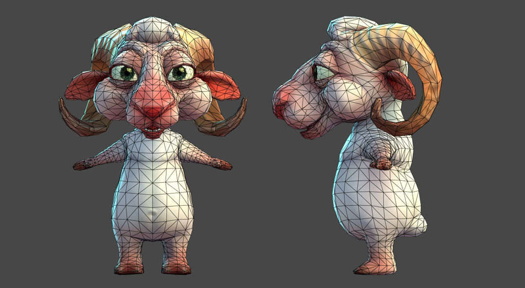 Farm Animals Friends 3D model_13