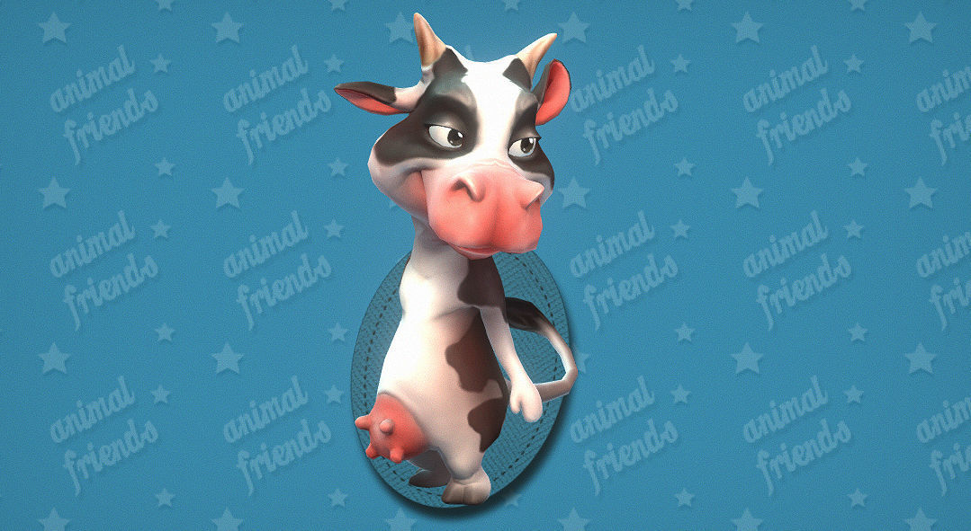 Farm Animals Friends 3D model_9