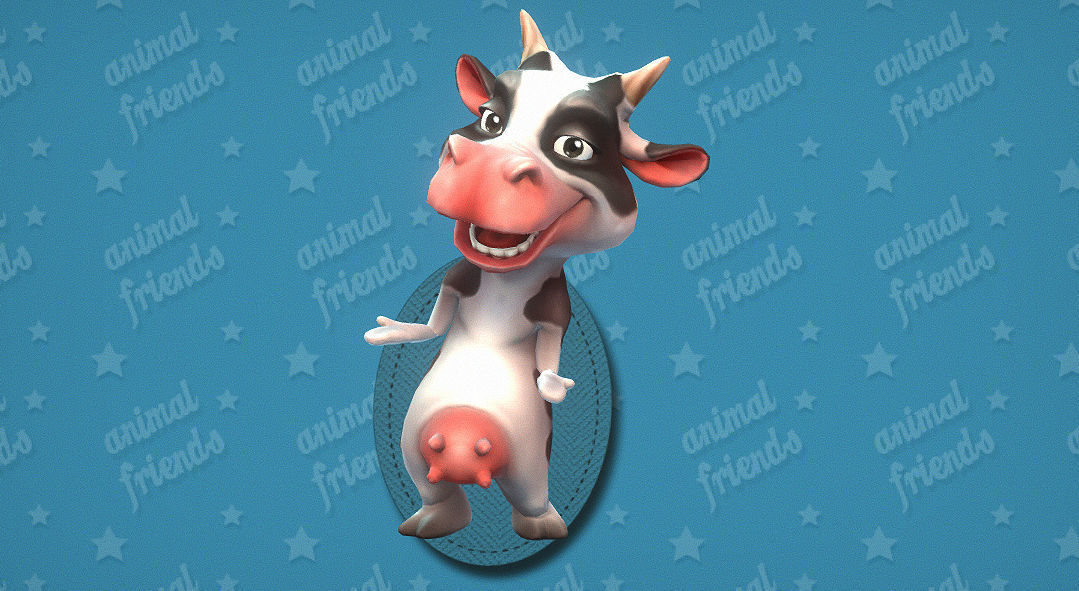 Farm Animals Friends 3D model_23