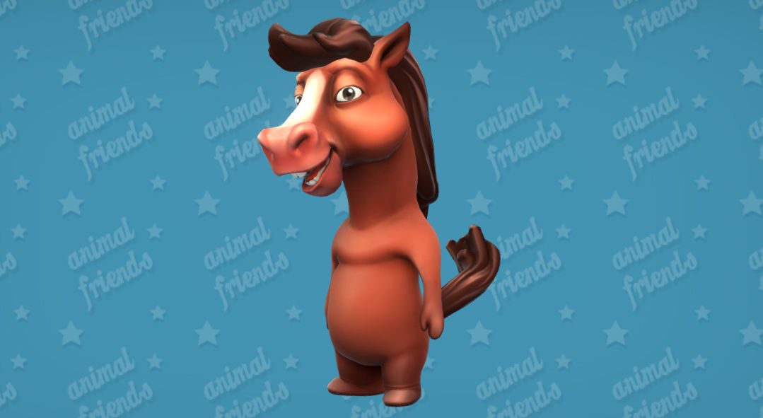 Farm Animals Friends 3D model_16