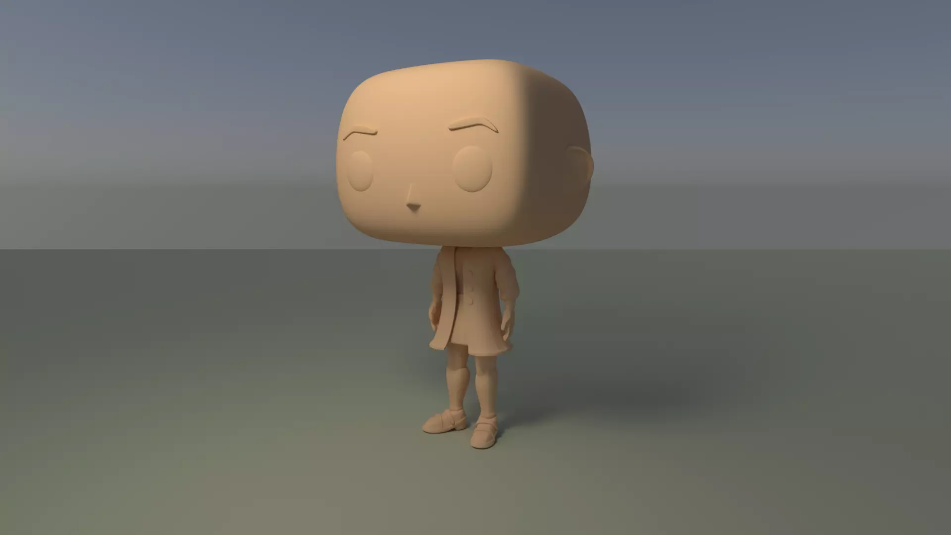 Custom Pop Girl Dressed No Hair DIY Figure 3D Print Model 3D print model_0