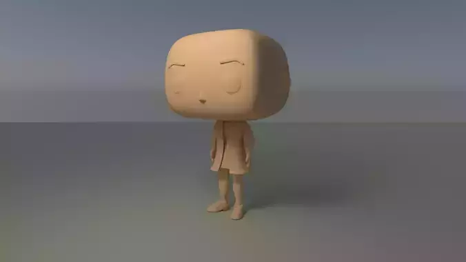 Custom Pop Girl Dressed No Hair DIY Figure 3D Print Model 3D print model