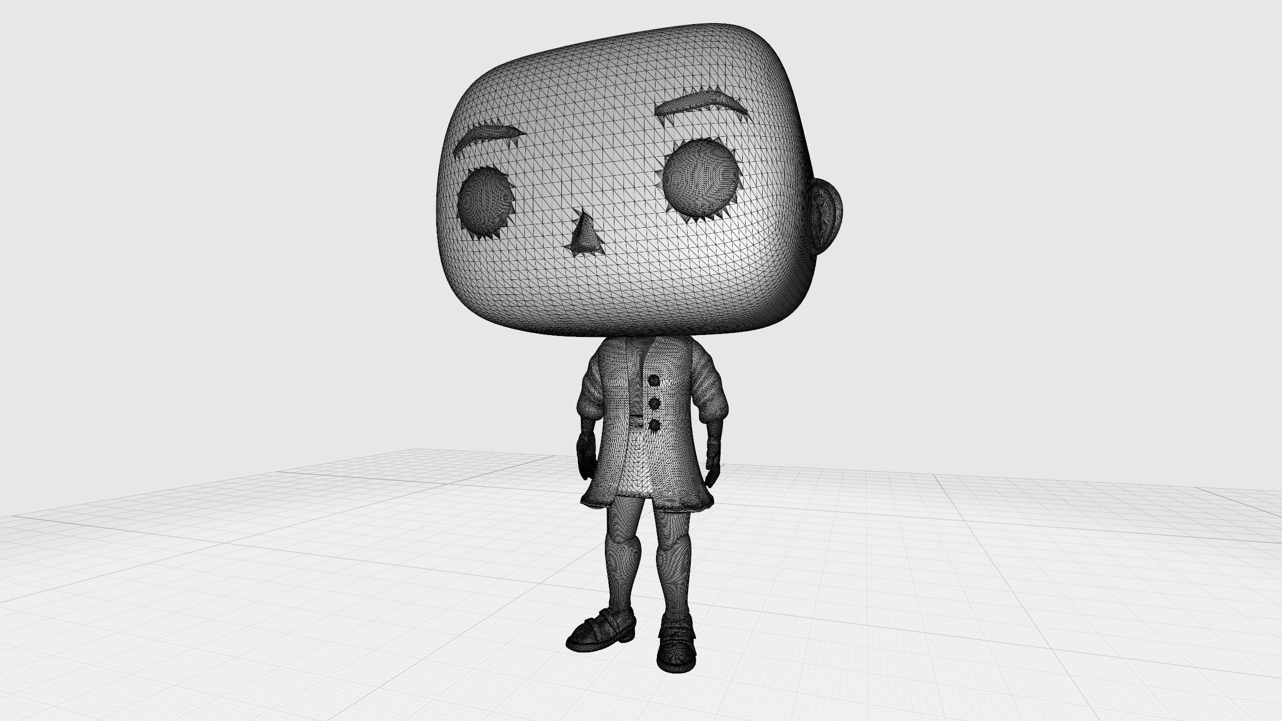 Custom Pop Girl Dressed No Hair DIY Figure 3D Print Model 3D print model_10