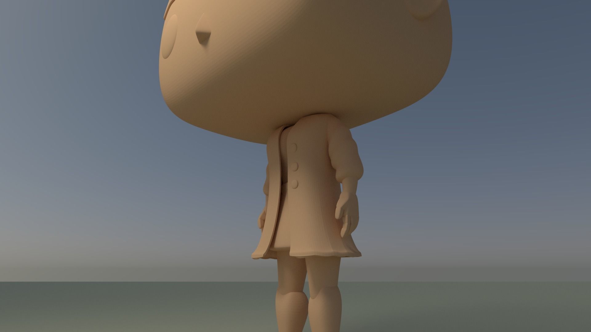 Custom Pop Girl Dressed No Hair DIY Figure 3D Print Model 3D print model_5