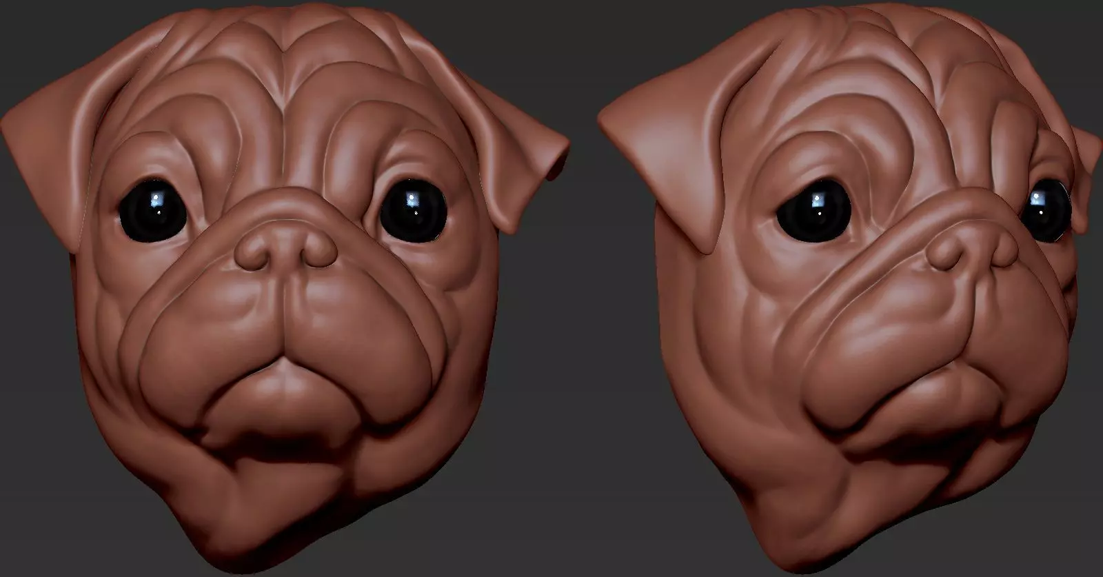 Pug Head Free 3D print model