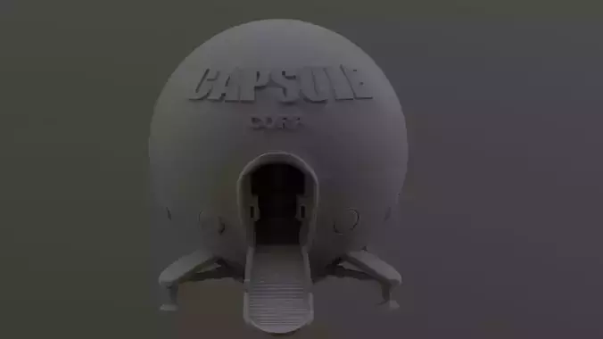 Capsule Corporation Spaceship 3D Printable 3D print model