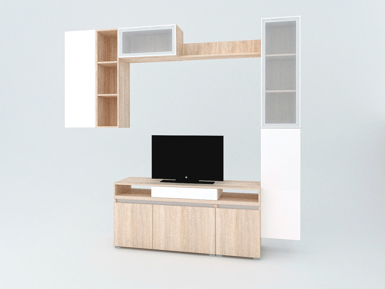 TV Wall 3D model_6