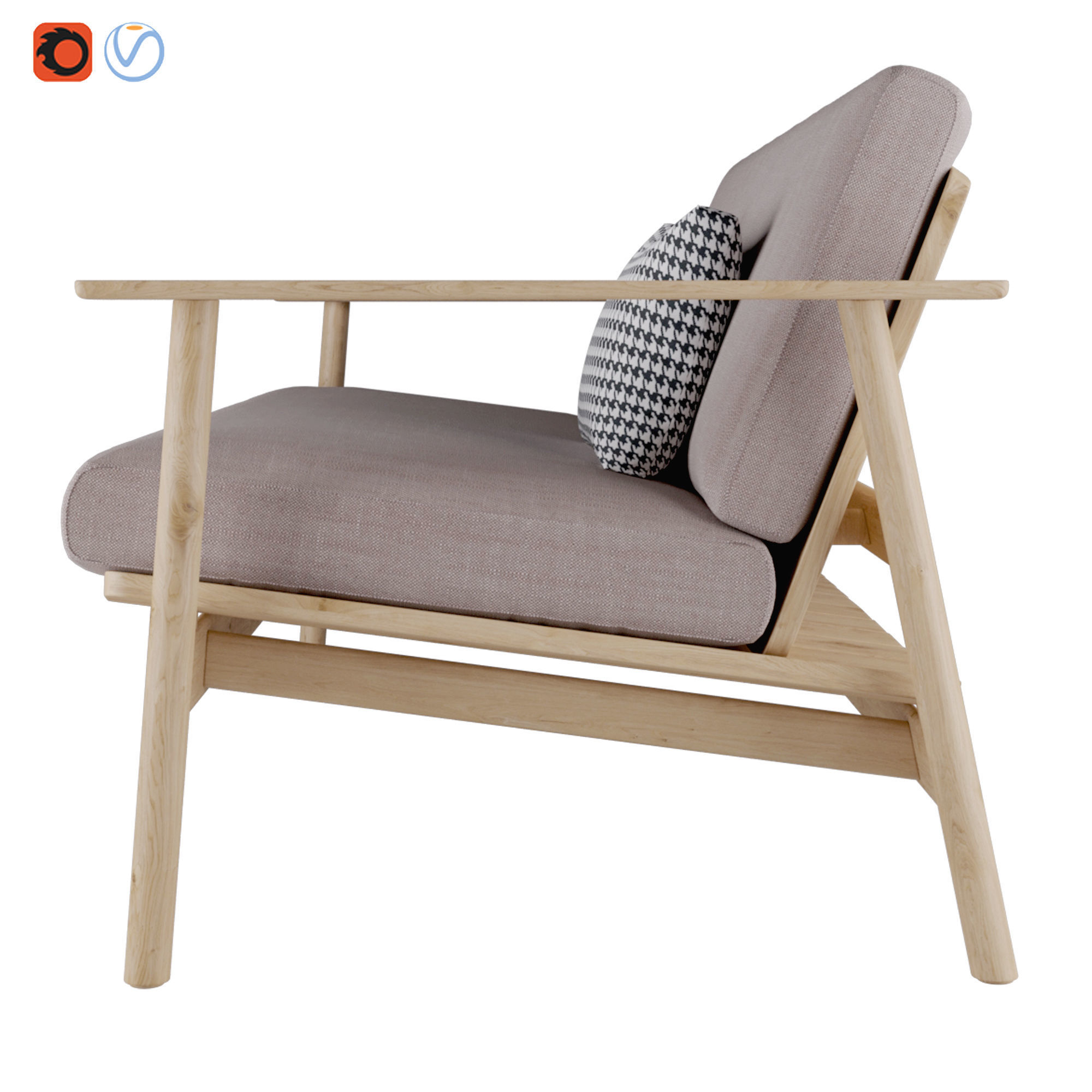 Riva sofa By Jasper morrison 3D model_4