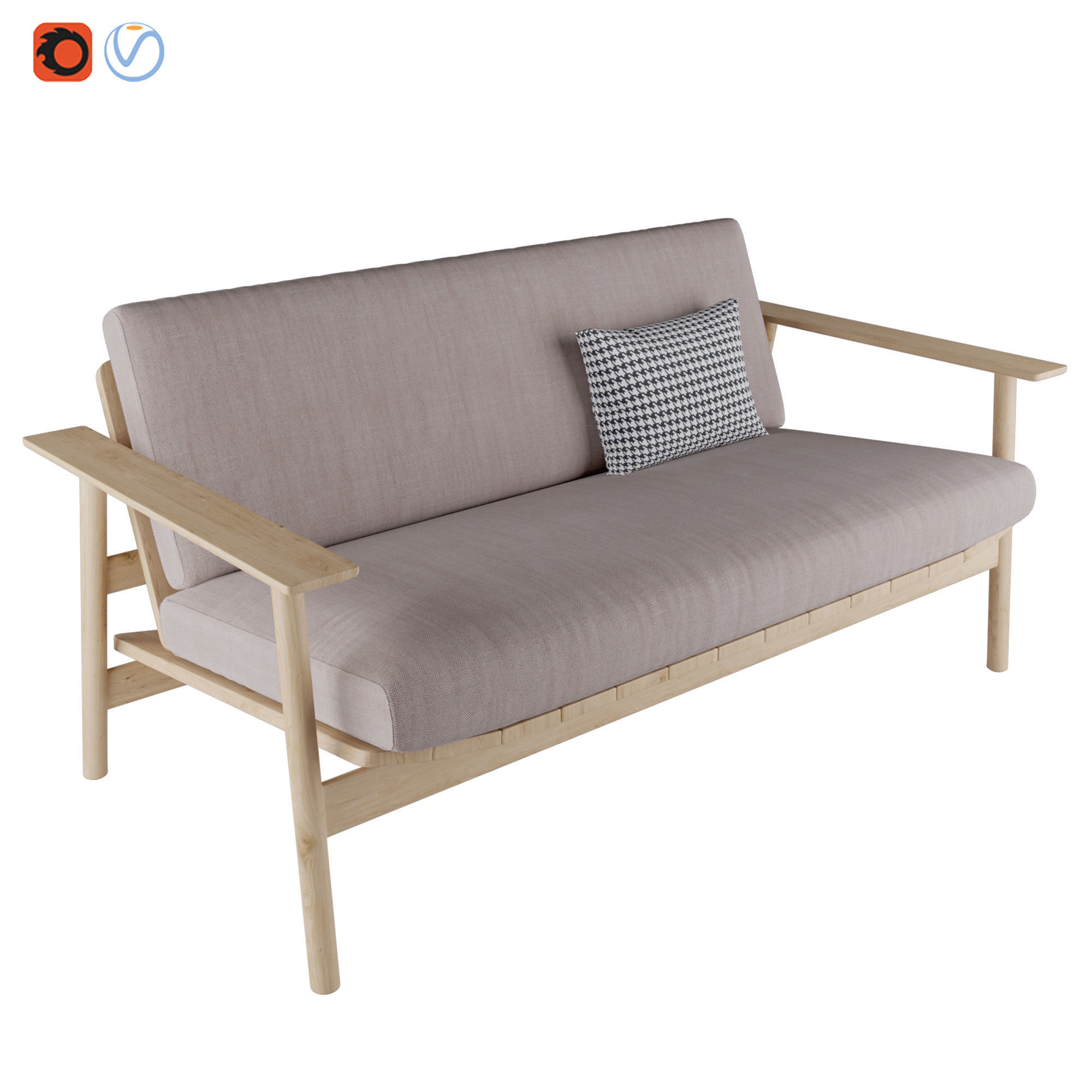 Riva sofa By Jasper morrison 3D model_7