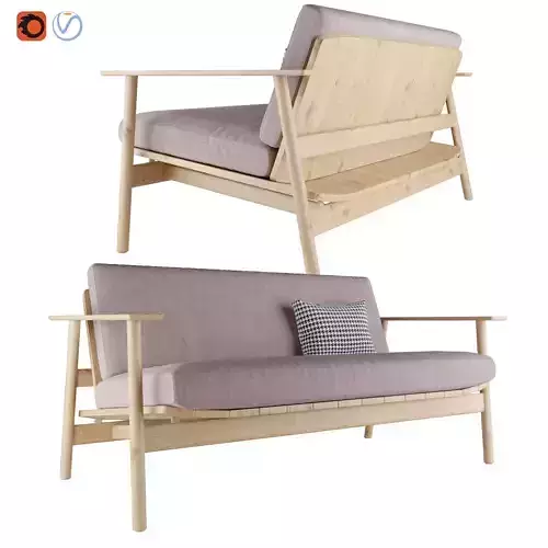 Riva sofa By Jasper morrison 3D model