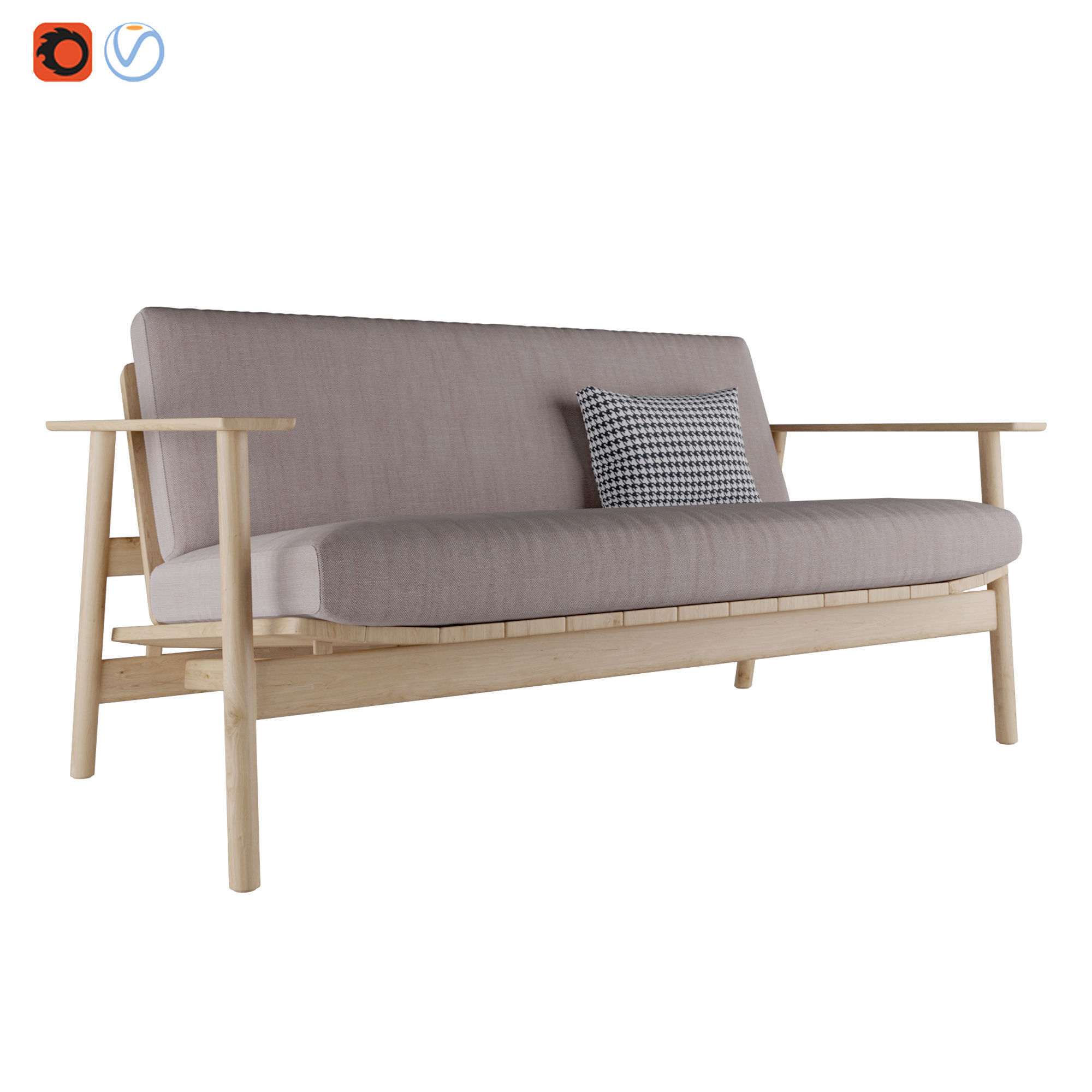 Riva sofa By Jasper morrison 3D model_5