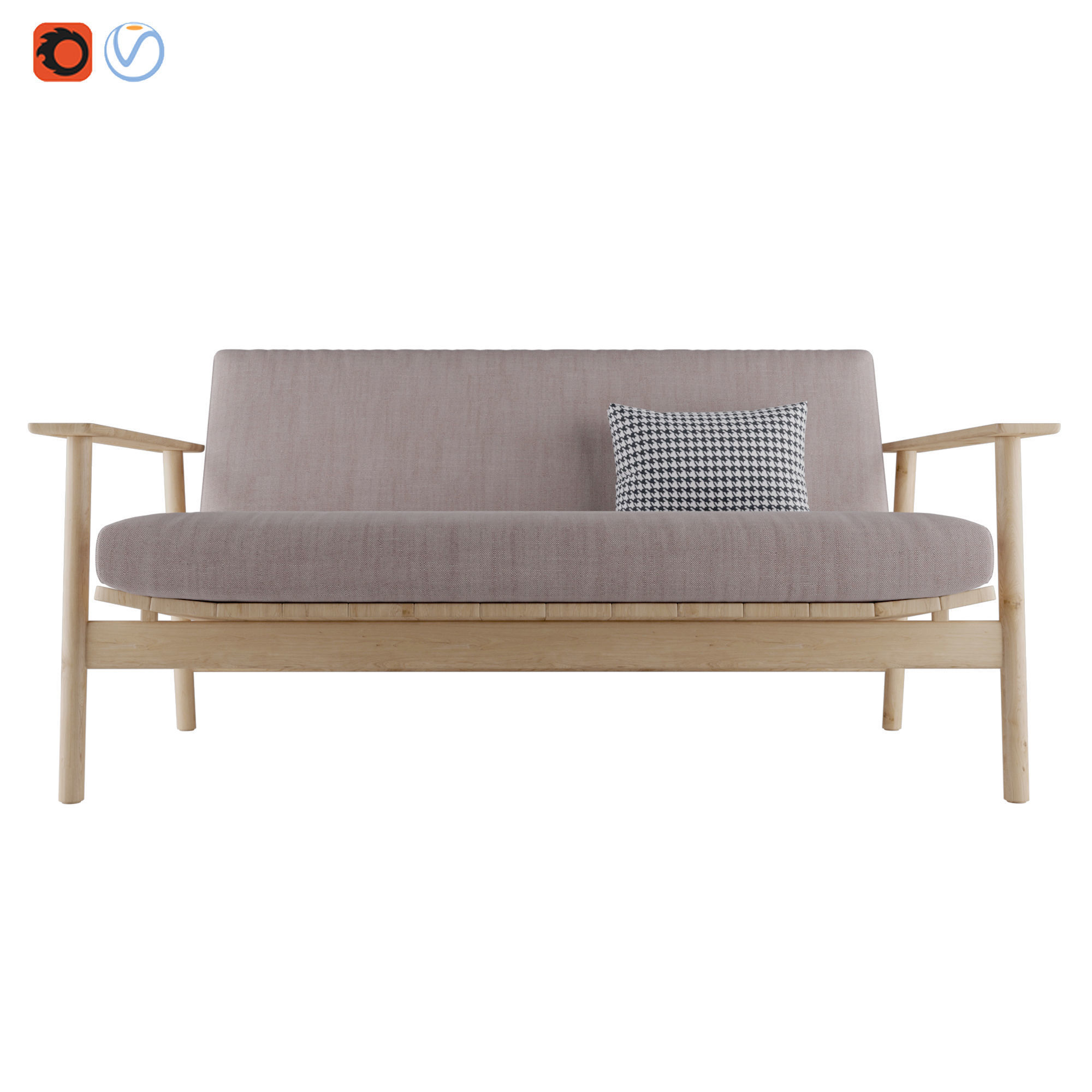 Riva sofa By Jasper morrison 3D model_3