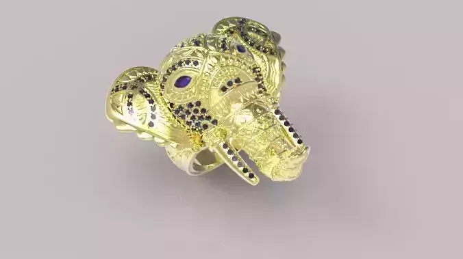Elephant ring with stones