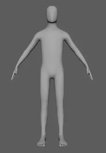 Basic Human Basemesh Free low-poly 3D model