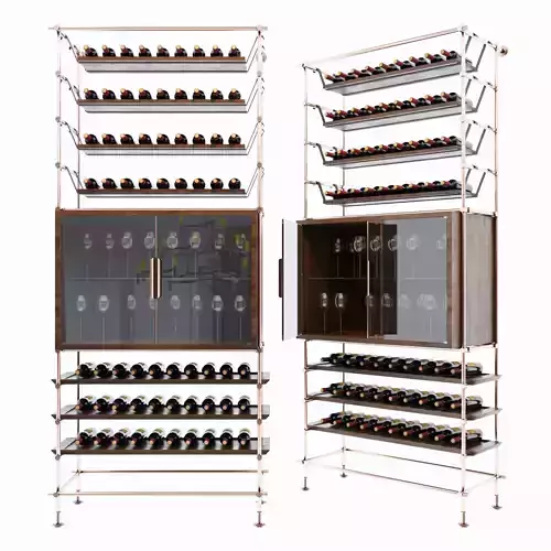 Shelf 3D model wine rack