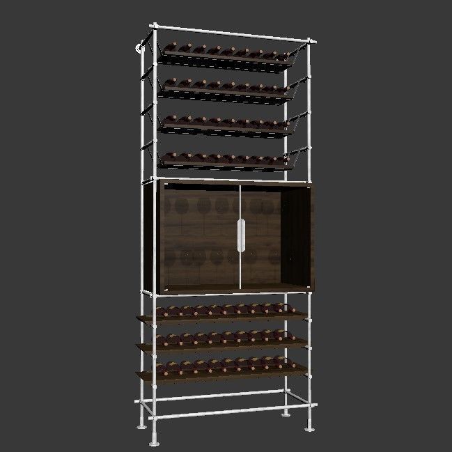 Shelf 3D model wine rack 3D model_2