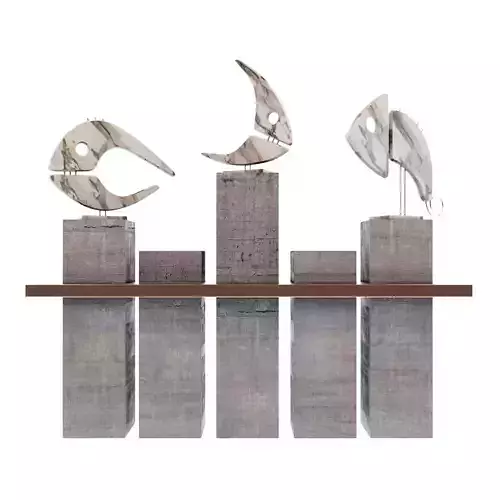 Decor three concrete sculptures