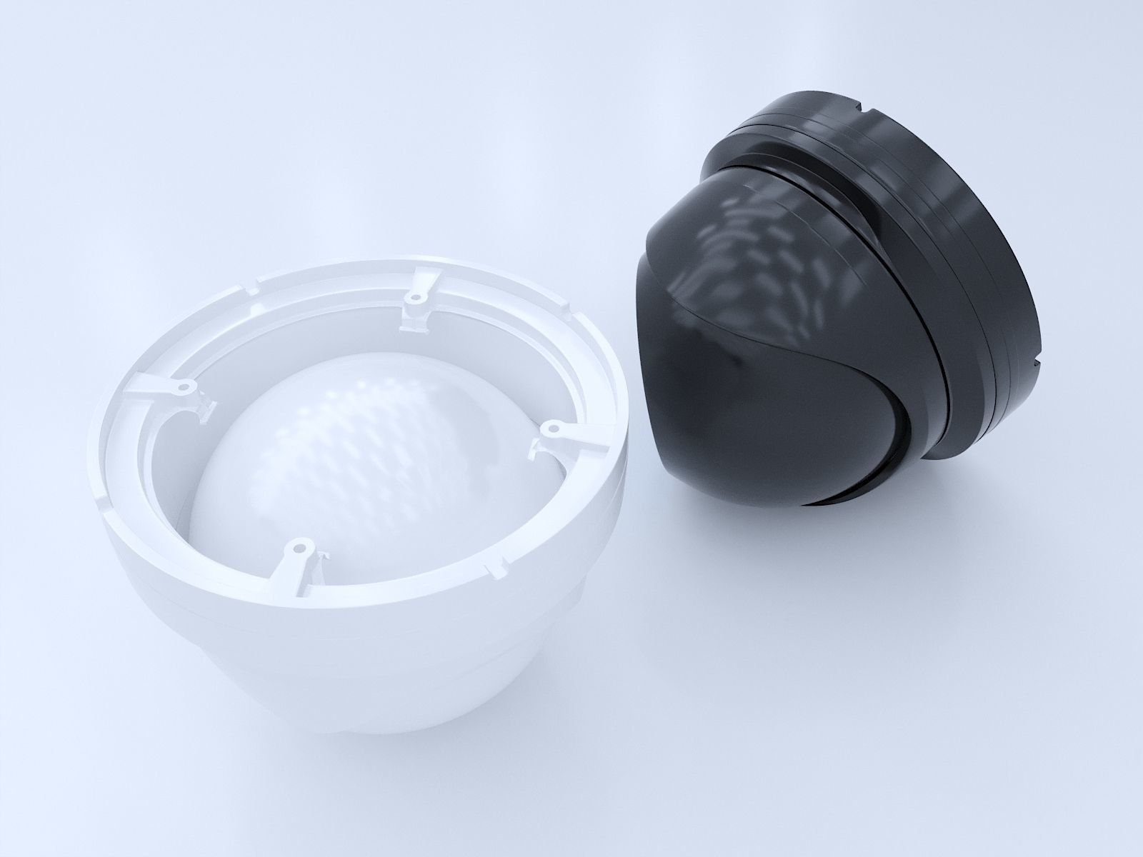 Dome Security Camera 3D model_3