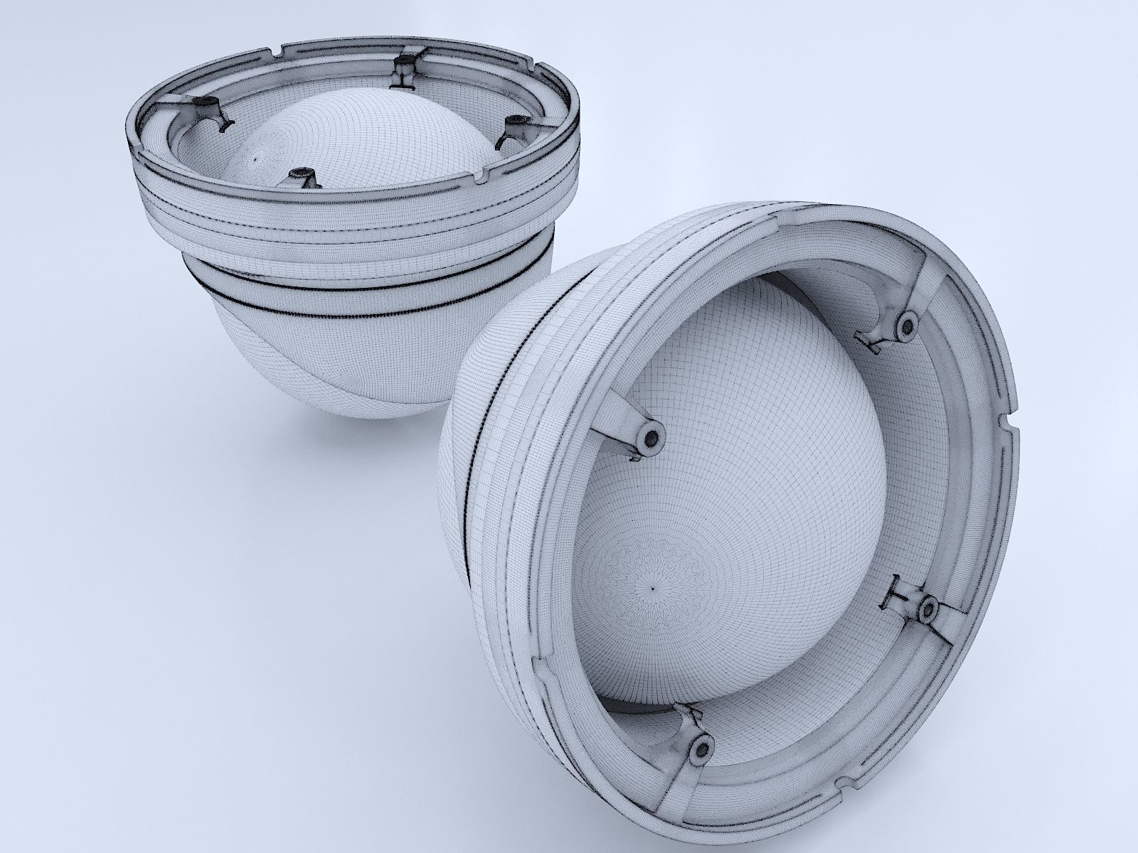 Dome Security Camera 3D model_10