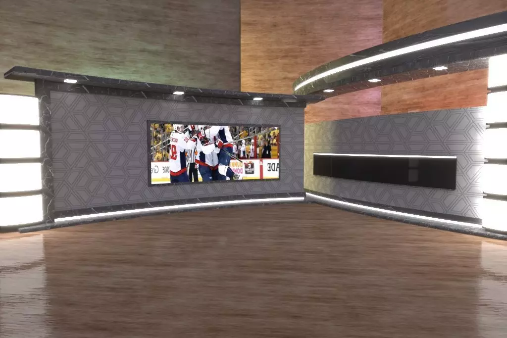 Virtual Broadcast Marble Studio 3D model_0