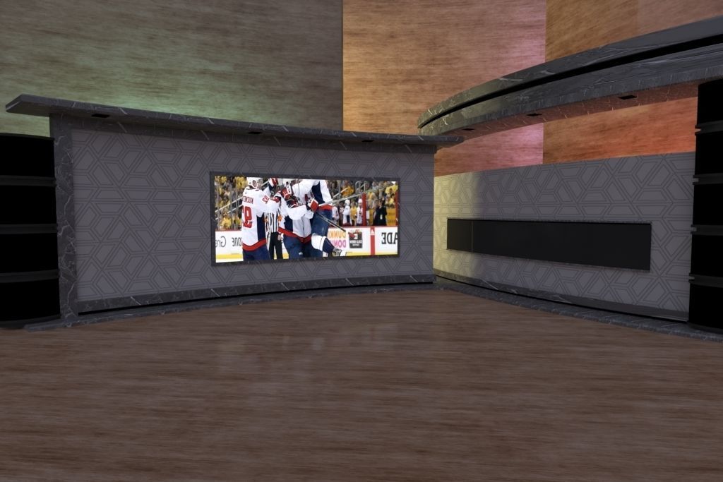 Virtual Broadcast Marble Studio 3D model_1