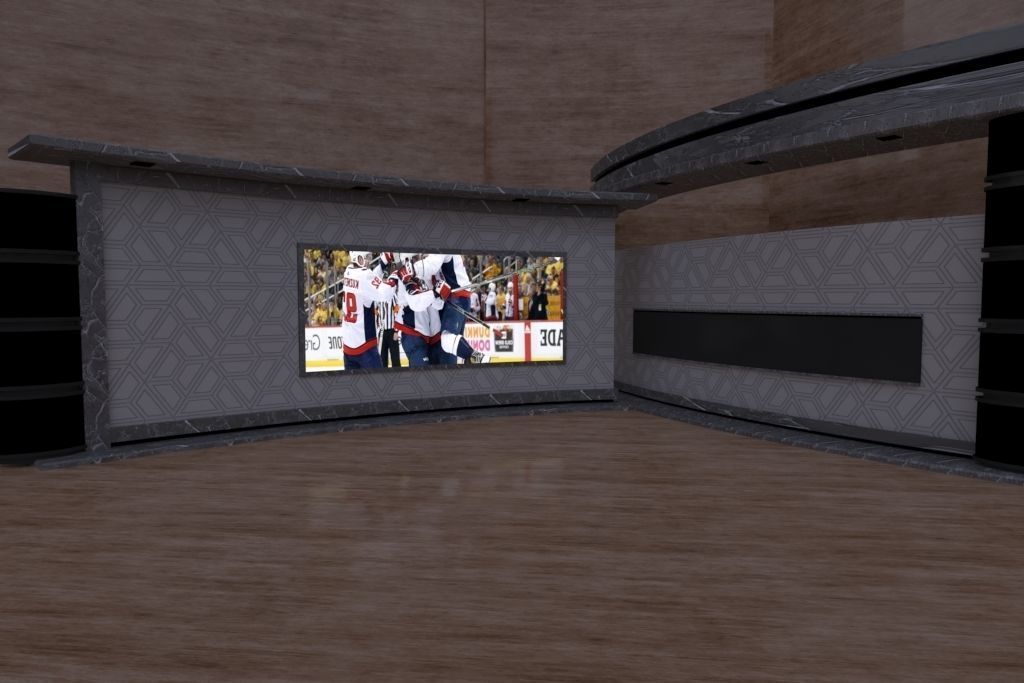 Virtual Broadcast Marble Studio 3D model_2