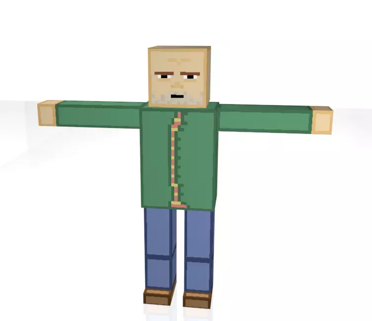 Game Character Rig Low-poly 3D model