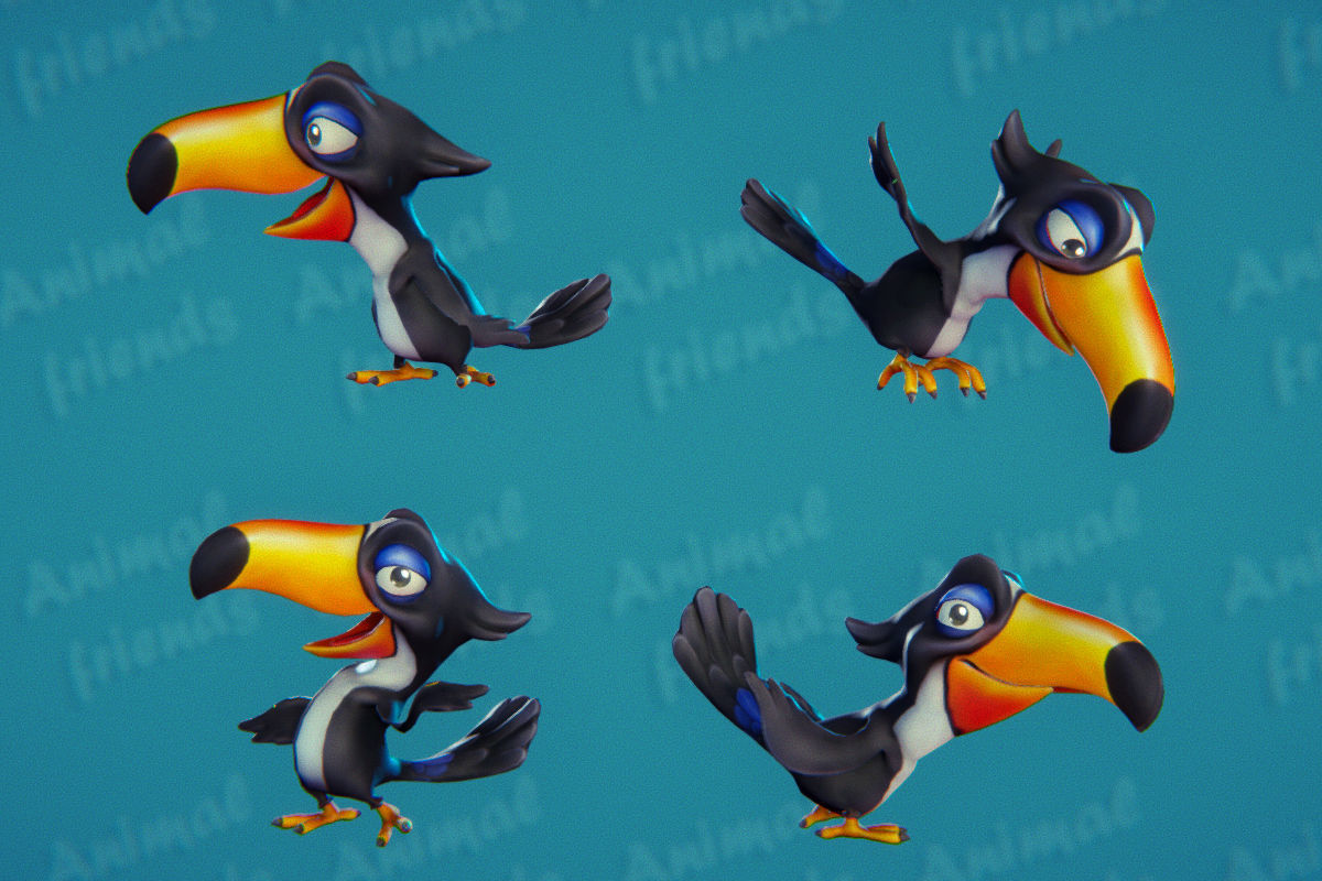 Wild Animal Friends 3D model_6