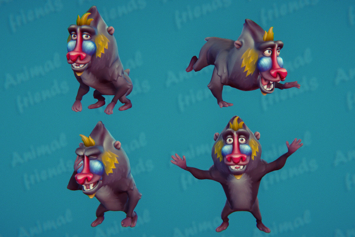Wild Animal Friends 3D model_9