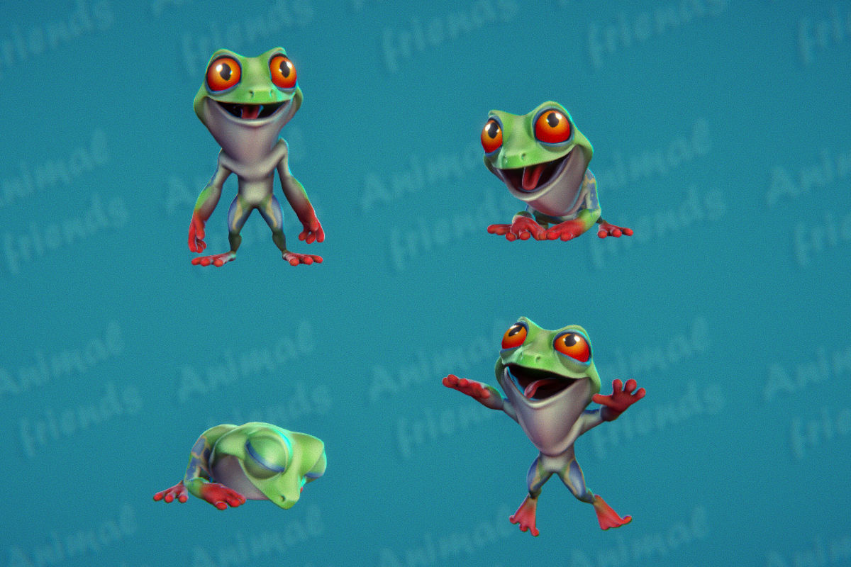 Wild Animal Friends 3D model_5